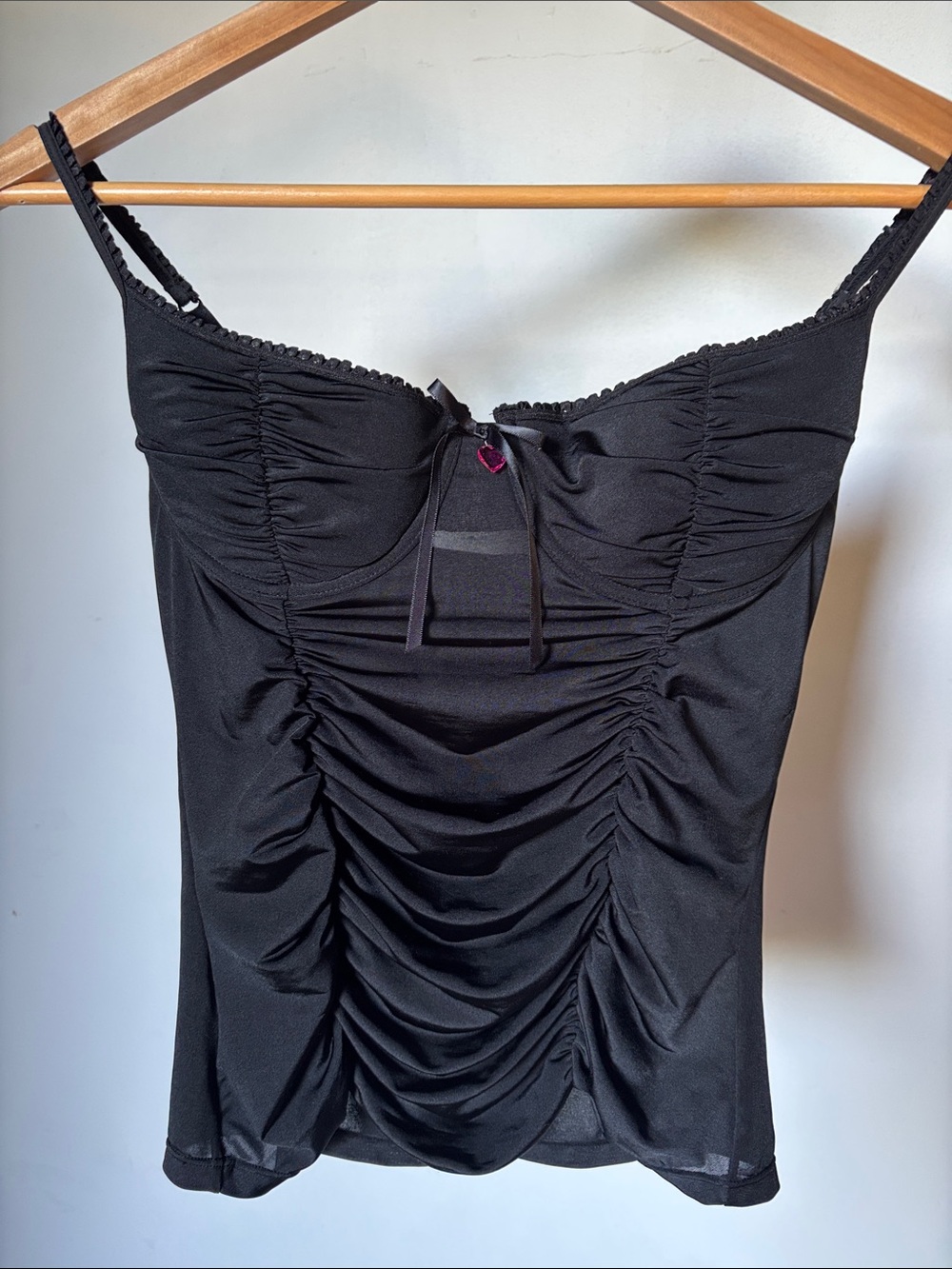 Y2K 2000’s Victoria's Secret Sexy Little Things Black Ruched Tank